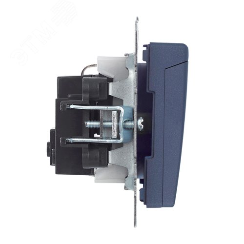 BRITE Розетка с заземлением с защитными шторками и крышкой 16А IP20 РСбш10-3-БрМ маренго - фото 6
