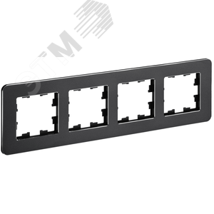 BRITE Рамка 4 поста РУ-4-1-Бр металл черный RE IEK - IEK (ИЭК)