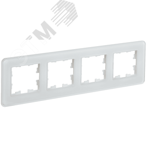BRITE Рамка 4 поста РУ-4-2-Бр стекло белый RE IEK - IEK (ИЭК)