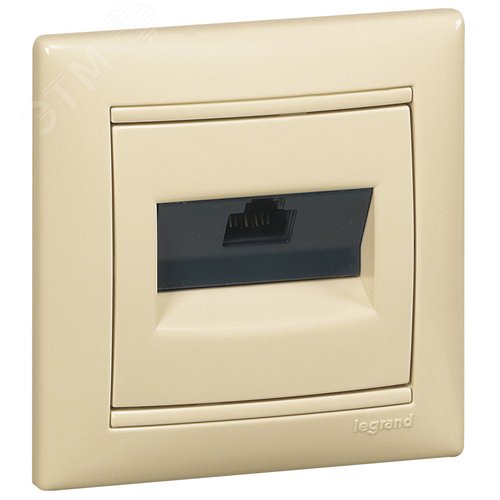Розетка компьютерная RJ45 категория 6 UTP - Legrand Valena - с захватами - слоновая кость
