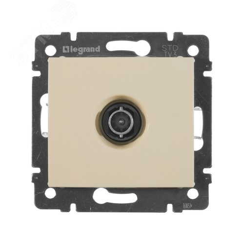 Розетка TV проходная слоновая кость VALENA 2