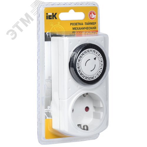 РТМ-1 Розетка-таймер механ. 30мин 24ч 48on/off 16А IP20 2
