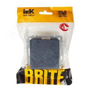 BRITE Выключатель одноклавишный самовозвратный 10А ВС10-1-4-БрМ маренго - фото 6