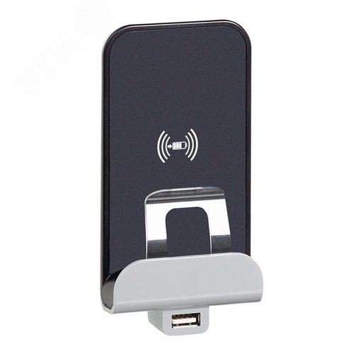 Etika.Беспроводное зарядное устройство Qi 1А с дополнительным разьемом USB A 5В 2,4А. Цвет Белый (672237) - Legrand