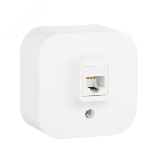Розетка для открытой установки компьютерная RJ45 кат.5E UTP белый QUTEO - IEK (ИЭК)