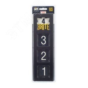 BRITE Рамка 4 поста РУ-4-1-БрЧ металл черный - фото 5