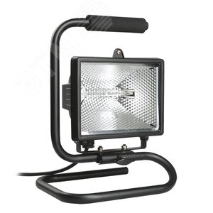 Прожектор ИО500П (переноска) галогенный черный IP54 - IEK (ИЭК)
