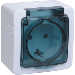 Гермес PLUS Розетка с заземлением с крышкой       наружная IP54 - IEK (ИЭК)