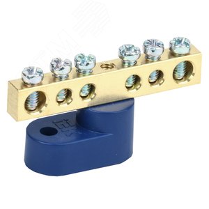 Шина N ноль на одном угловом изоляторе ШНИ-6х9-6-У1-С