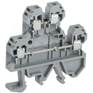 Клемма винтовая КВИ-4-2L двухуровневая 4мм2 серая