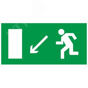 Этикетка самоклеящаяся 100х50мм Направление к эвакуационному выходу налево вниз (YPC30-105NEV-NALVN)