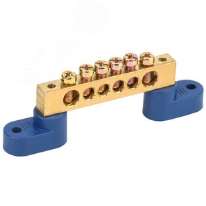 Шина N ноль на двух угловых изоляторах ШНИ-8х12-6-У2-С