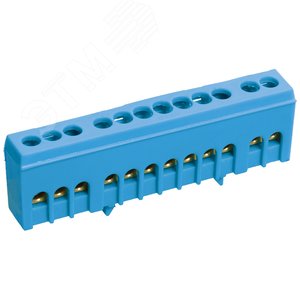 Шина N ноль корпусный изолятор на DIN-рейку ШНИ-6х9-8-К-С