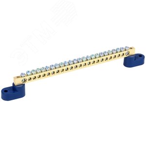 Шина нулевая на 2 угловых изоляторах ШНИ-6х9-24-У2-С