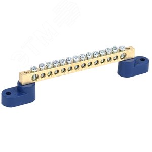 Шина N ноль на двух угловых изоляторах ШНИ-6х9-14-У2-С