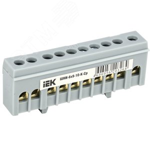 Шина L фаза корпусный изолятор на DIN-рейку ШНИ-6х9-10-К-Ср - IEK (ИЭК)