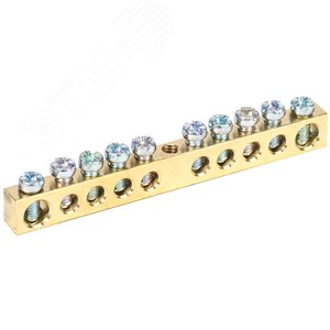 Шина PEN земля-ноль 6х9мм 10/1 (10групп/крепеж по центру)