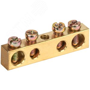 Шина PEN земля-ноль 6х9мм 4/1 (4группы/крепеж по центру)