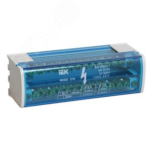 Шина на DIN-рейку в корпусе (кросс-модуль) L+PEN 2х15 - IEK (ИЭК)