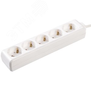 Удлинитель бытовой 5 розеток шнур 5м с заземлением 16А