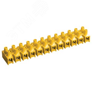 Зажим винтовой ЗВИ-3 1.0-2.5мм.кв 2х12шт не поддерживает горение желтый