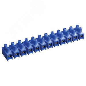 Зажим винтовой ЗВИ-10 2.5-6мм.кв не поддерживает горение синий(2шт)