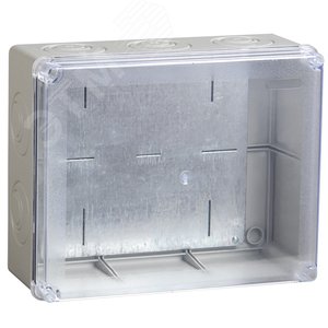 Коробка КМ41346 распаячная для открытой проводки 240х195х90мм IP55 RAL7035 монтажная плата кабельные вводы - IEK (ИЭК)