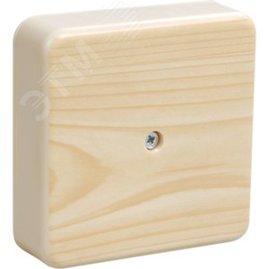 Коробка распределительная КМ41216-04 75х75х28мм   сосна с контактной группой