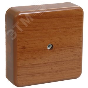 Коробка КМ41219-05 распаячная для открытой проводки 104х104х29мм дуб (6 клемм 6мм.кв)