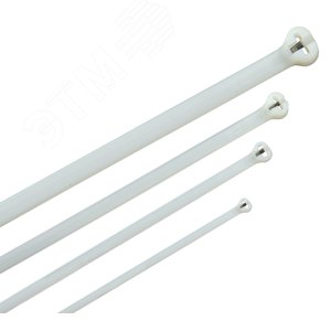 Хомут Хку 4.8х370мм со стальным замком белый (100шт)
