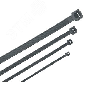 Хомут морозостойкий Хкм 4.8х380мм черный (100шт)