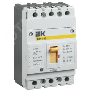 Автоматический выключатель ВА44 33 3Р 100А 15кА - IEK (ИЭК)