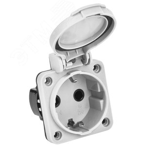 Розетка панельная РП13-3 2Р+РЕ 16А з/к с крышкой IP54 серая MAGNUM - IEK (ИЭК)