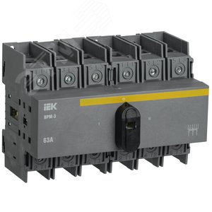 Выключатель-разъединитель модульный ВРМ-3 3P 63А - IEK (ИЭК)