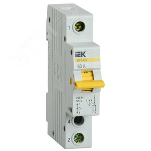 Выключатель-разъединитель трехпозиционный ВРТ-63  1P 63А IEK - IEK (ИЭК)