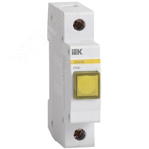 Лампа сигнальная DIN 1P желтая матрица ЛС-47М - IEK (ИЭК)