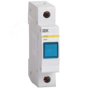 Лампа сигнальная DIN 1P синяя неон ЛС-47 - IEK (ИЭК)