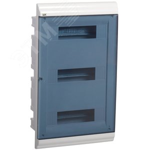 Щит распределительный встраиваемый ЩРв-П-36 IP41  пластиковый белый прозрачная дверь PRIME