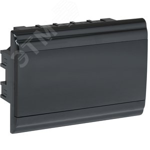 Корпус модульный пластиковый встраиваемый ЩРВ-П-12 PRIME черный IP41 - IEK (ИЭК)