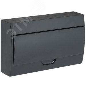 Корпус модульный пл. нав. ЩРН-П-18 черный черн. дв. IP41 - IEK (ИЭК)