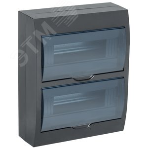 Корпус модульный пл. нав. ЩРН-П-24 черный IP41 - IEK (ИЭК)