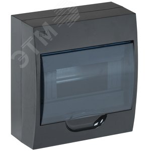 Корпус модульный пл. нав. ЩРН-П-8 черный IP41 - IEK (ИЭК)