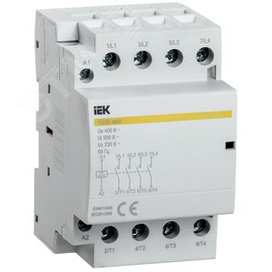Контактор модульный КМ25-40M АС/DC 4п - IEK (ИЭК)