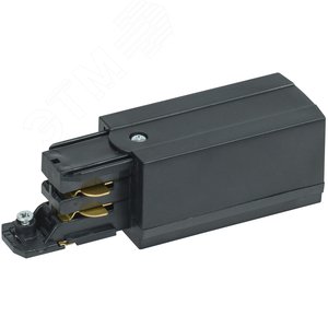 Кабельный ввод (подвод питания) левый для трехфазного осветительного шинопровода черный