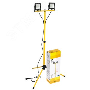 Прожектор светодиодный СДО 06-2x30Ш штатив 6500К IP65 черный - IEK (ИЭК)