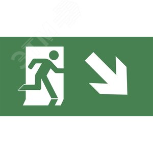 Пиктограмма ''ВЫХОД/стрелка направо вниз'' PVC для ССА 3000