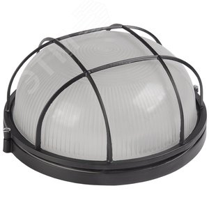 Светильник НПП1302 черный/круг с решеткой 60 Вт IP54 - IEK (ИЭК)