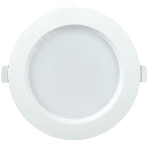 Светильник декоративный светодиодный LED встраиваемый ДВО 1701 белый круг 9Вт 3000K IP40