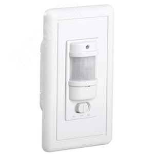 Датчик движения ДД 028 белый, максимальная нагрузка 1200 Вт, угол обзора 140 градусов, дальность 9м, IP20