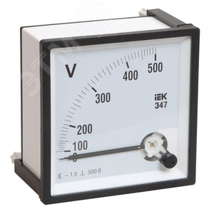 Вольтметр 500 В 96х96 AC непосредственного включения Э47 - IEK (ИЭК)